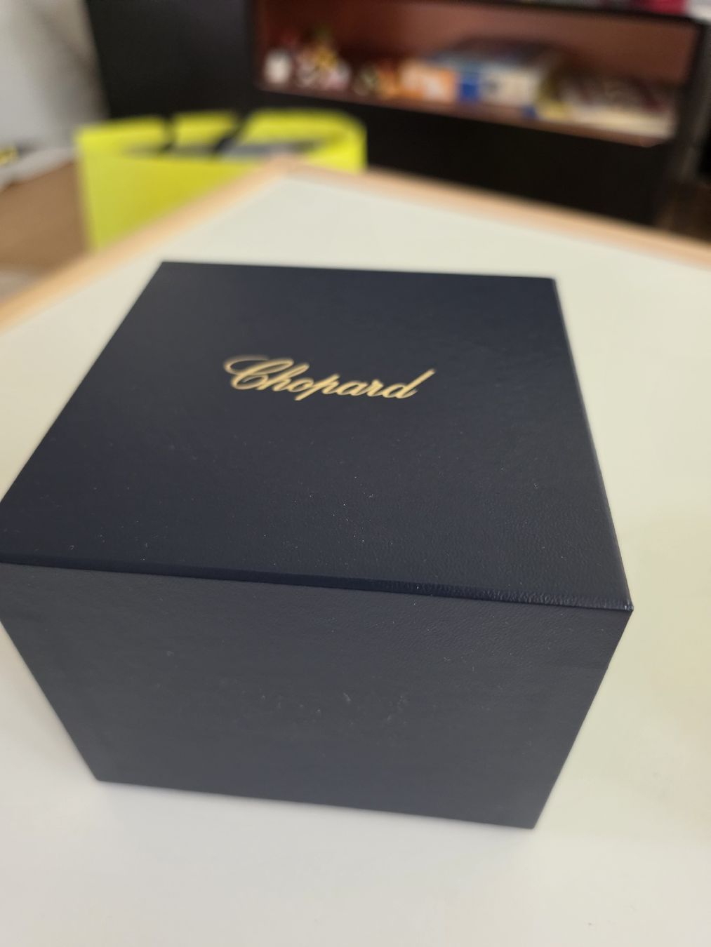 Chopard Scatole porta orologi: Chopard Uhr Box dunkelblau – Usato da Wädenswil venduto da kiki48