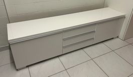 IKEA TV-Möbel "BESTÅ BURS", Hochglanz weiss