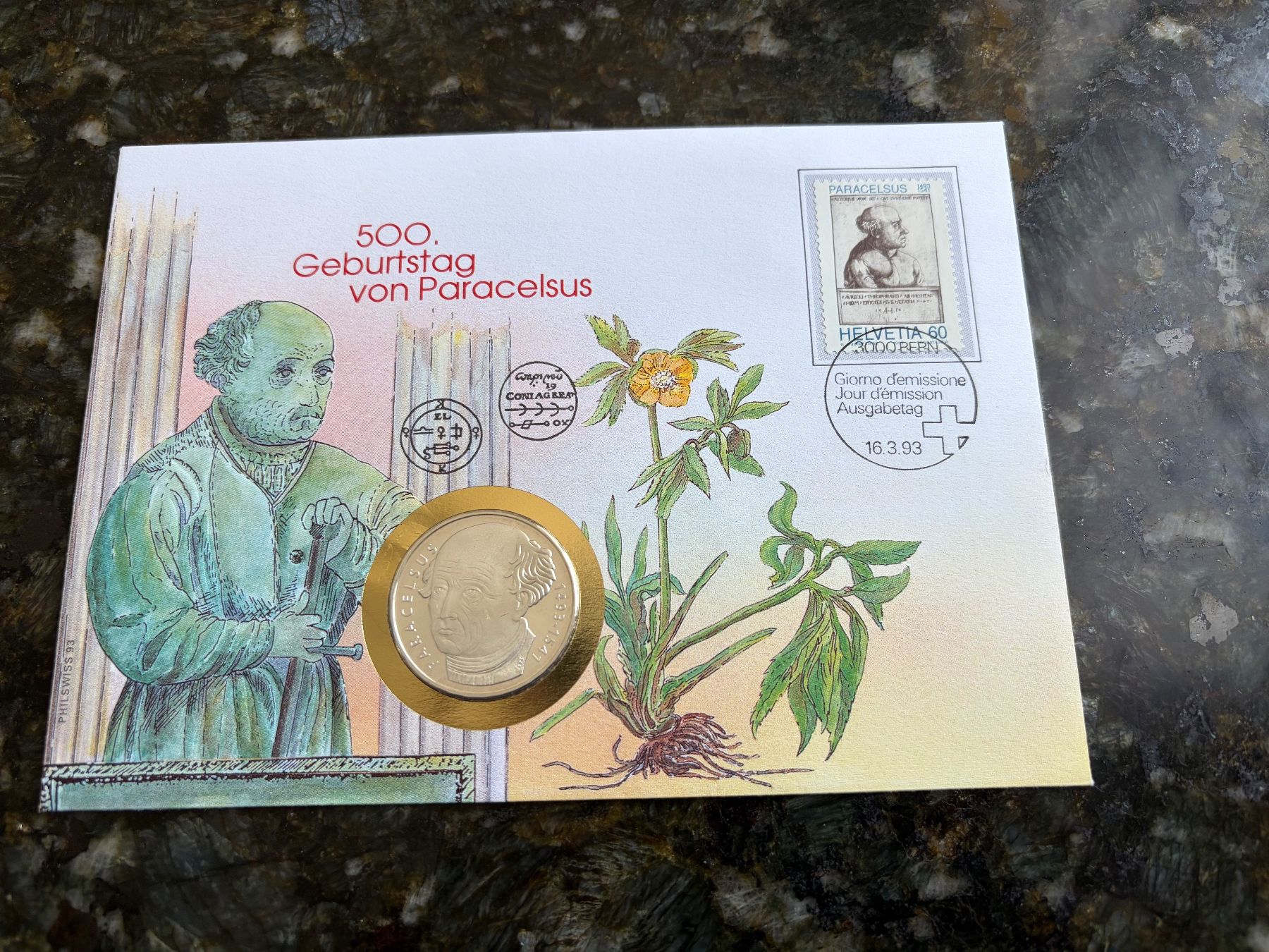 Tutti le monete: Münzbrief 20 Fr. Paracelsus – Nuovo (secondo la descrizione) da Reichenburg venduto da Strok10
