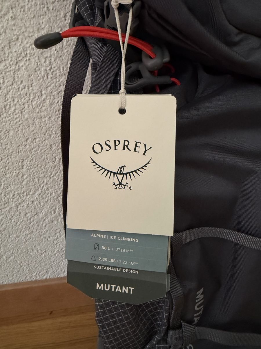 Osprey Zaini: Osprey Mutant 38L Grey M/L Backpack for Alpine/Ice Climbing – Nuovo e nell'imballaggio originale da La Tour-de-Peilz venduto da bma_s97h 2