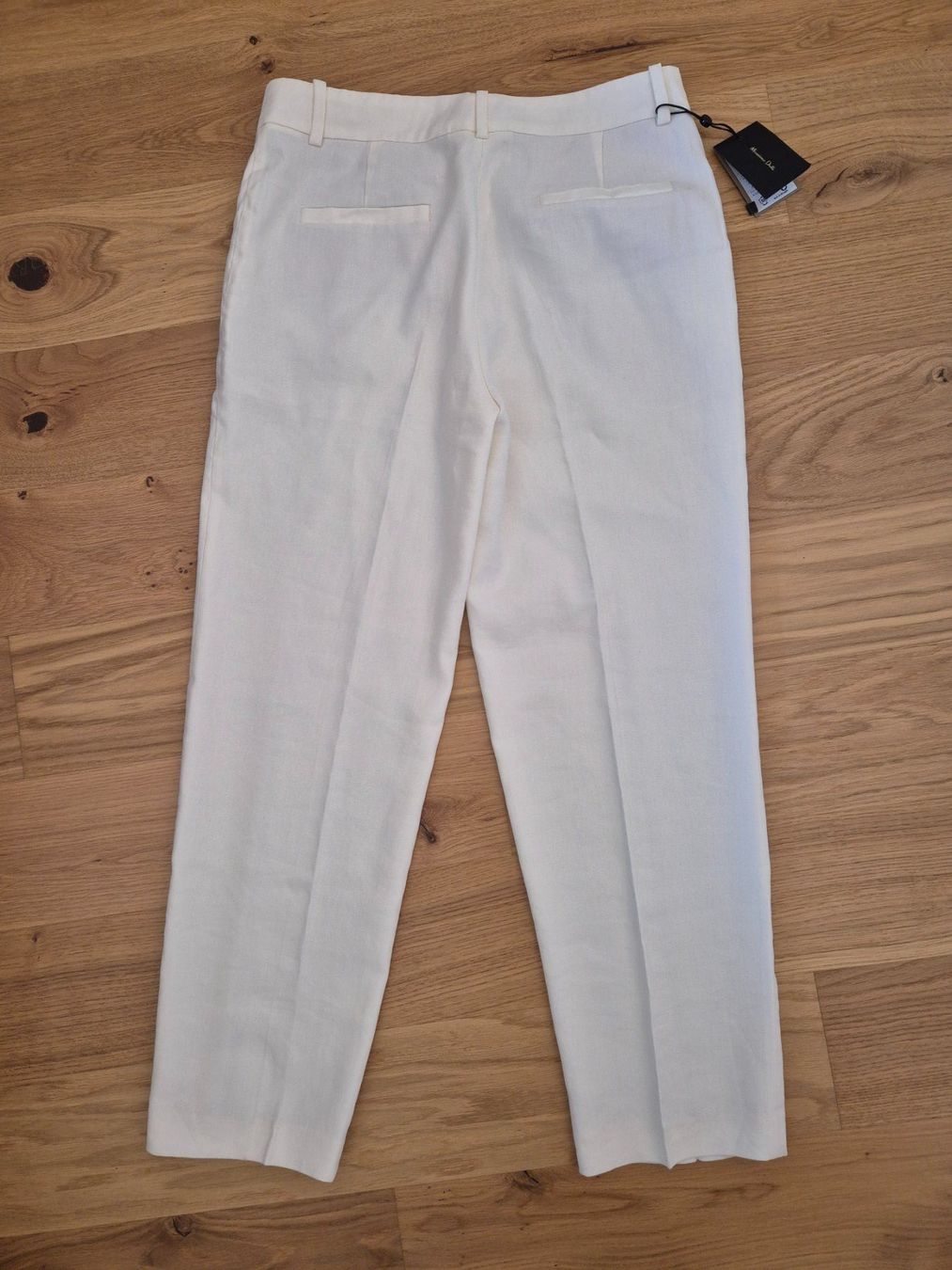 Massimo Dutti Pantaloni: Massimo Dutti Hose aus Stretch-Leinen Off-White – Nuovo e nell'imballaggio originale da Bern venduto da dia_yv66 2
