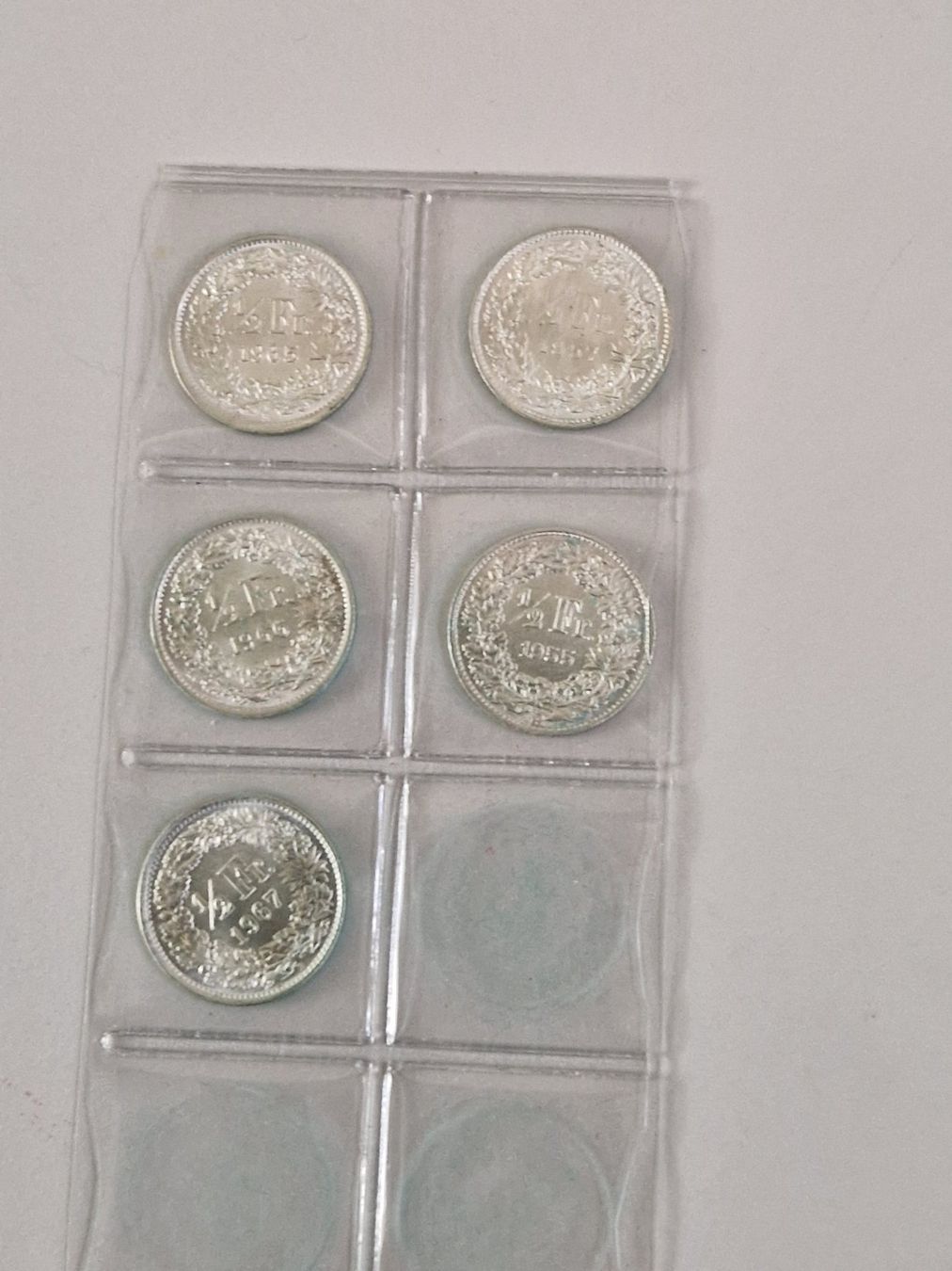 Tutti le monete: 5 Wunderschöne CH 50-Rp in Silber – Usato da Niederurnen venduto da georgesjagd01