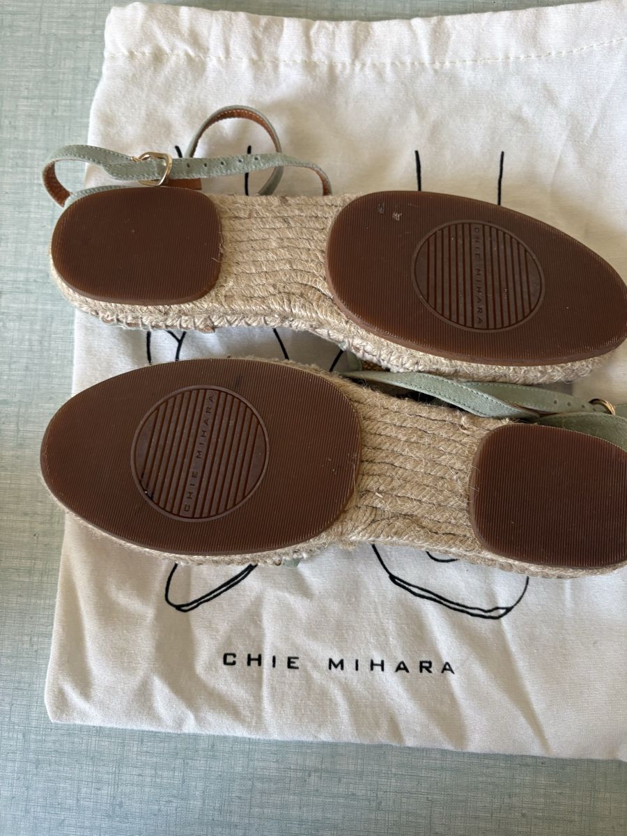Chie Mihara Scarpe da donna: Chie Mihara Espadrilles Mint Grün Leder Sommer Grösse 38 – Usato da Zürich venduto da honro 2