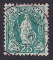 67A, Stehende Helvetia mit Vollstempel LINDE b. BERN BE