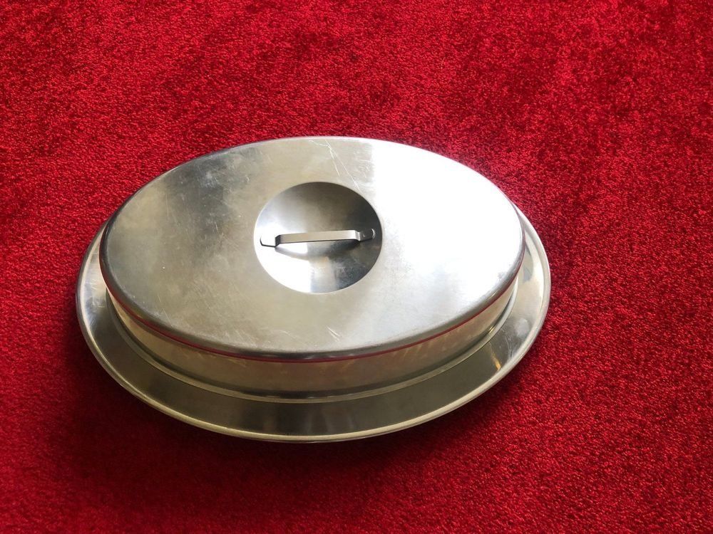 Servierplatten: Chromstal- Serviceplatte mit passender Cloche – Gebraucht aus Winterthur von noldi-s 1