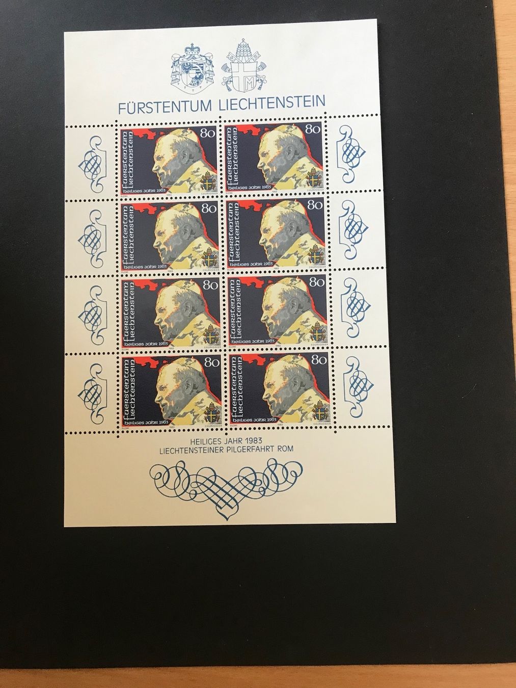 Tutti i francobolli: 1983, Liechtenstein - Kleinbogen - Pilgerfahrt nach Rom – Nuovo (secondo la descrizione) da stäfa venduto da brandy66