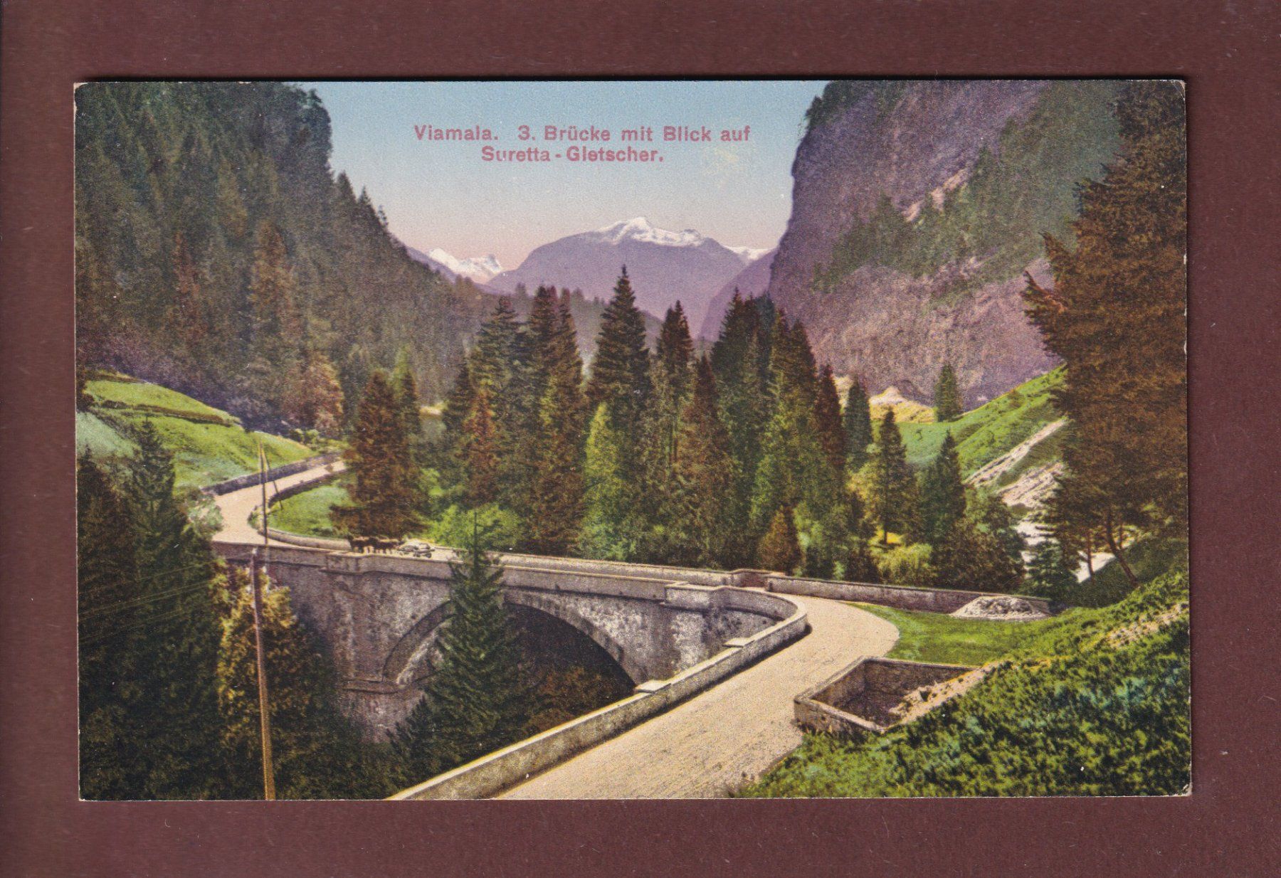 Cartoline postali: VIAMALA - 3. Brücke – Usato da Pully venduto da nicecards