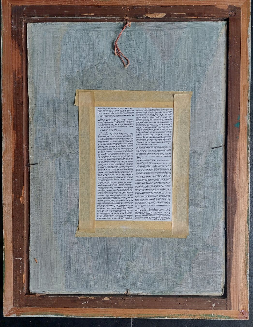 Gemälde: Hans Erhardt, Ölbild 1932 auf Holz gemalt – Gebraucht aus Zürich von Cortin 3