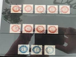 Liechtenstein Portomarken 1920 / Znr: 1-12 Gestempelt
