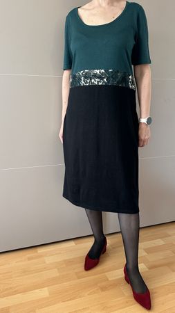 Robe Anna Aura, soie et cachemire, taille 46, comme neuve.