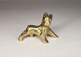 Messing Hund Figur Deko Vintage