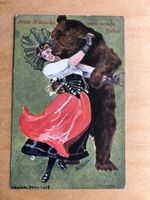 Antike Postkarte, Bärenkarte, Silvester & Neujahr, 1902/1903