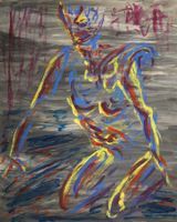 Acryl auf Papier: Acrylic man