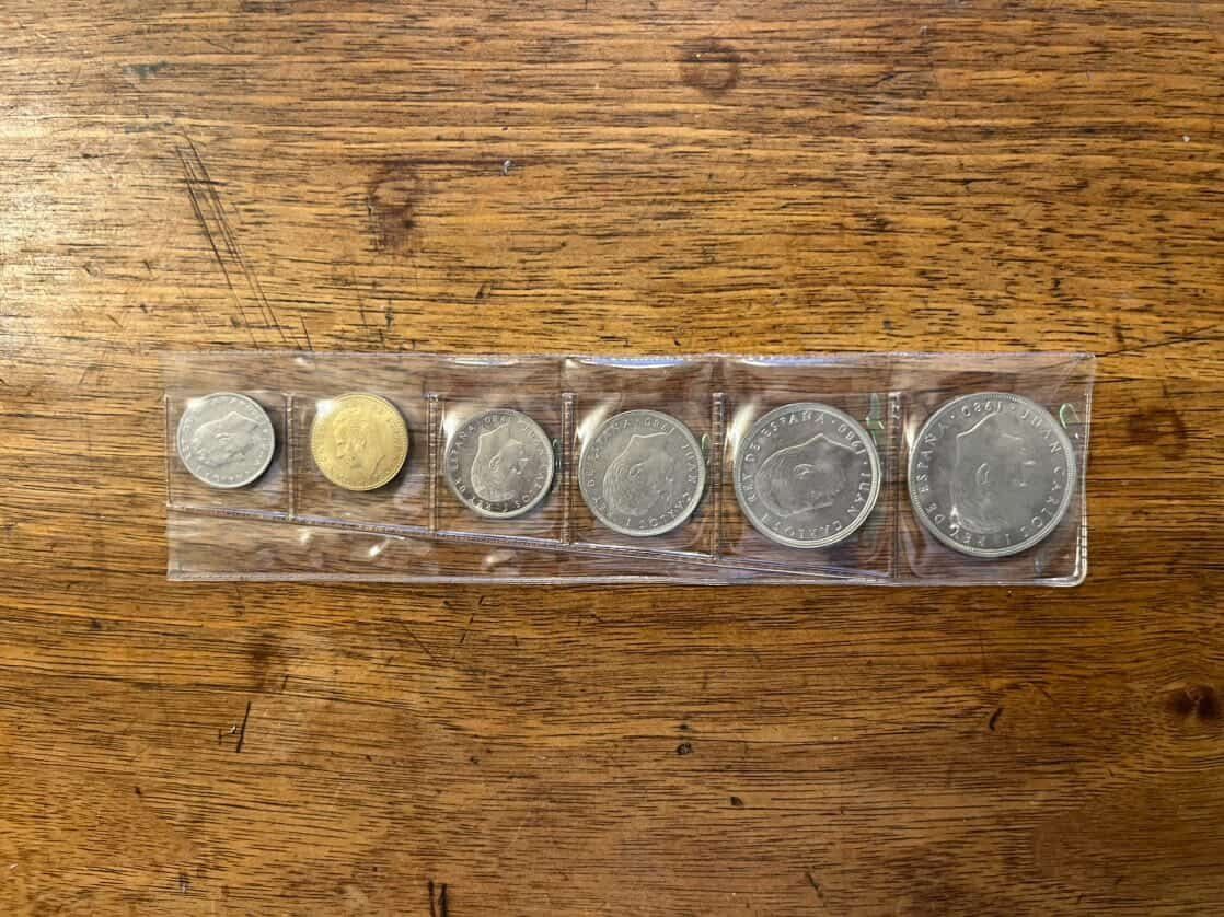 Tutti le monete: 6er Münzen Set -  Pesetas - Spanien 1980 – Usato da St. Gallen venduto da FG_Studio 1