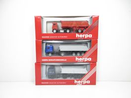 Herpa H0 3 x Sattelkipper IVECO - MAN - FREIGHTLINER