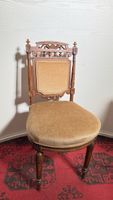 Antiker Stuhl mit Samtbezug, Vintage Look, Top Zustand