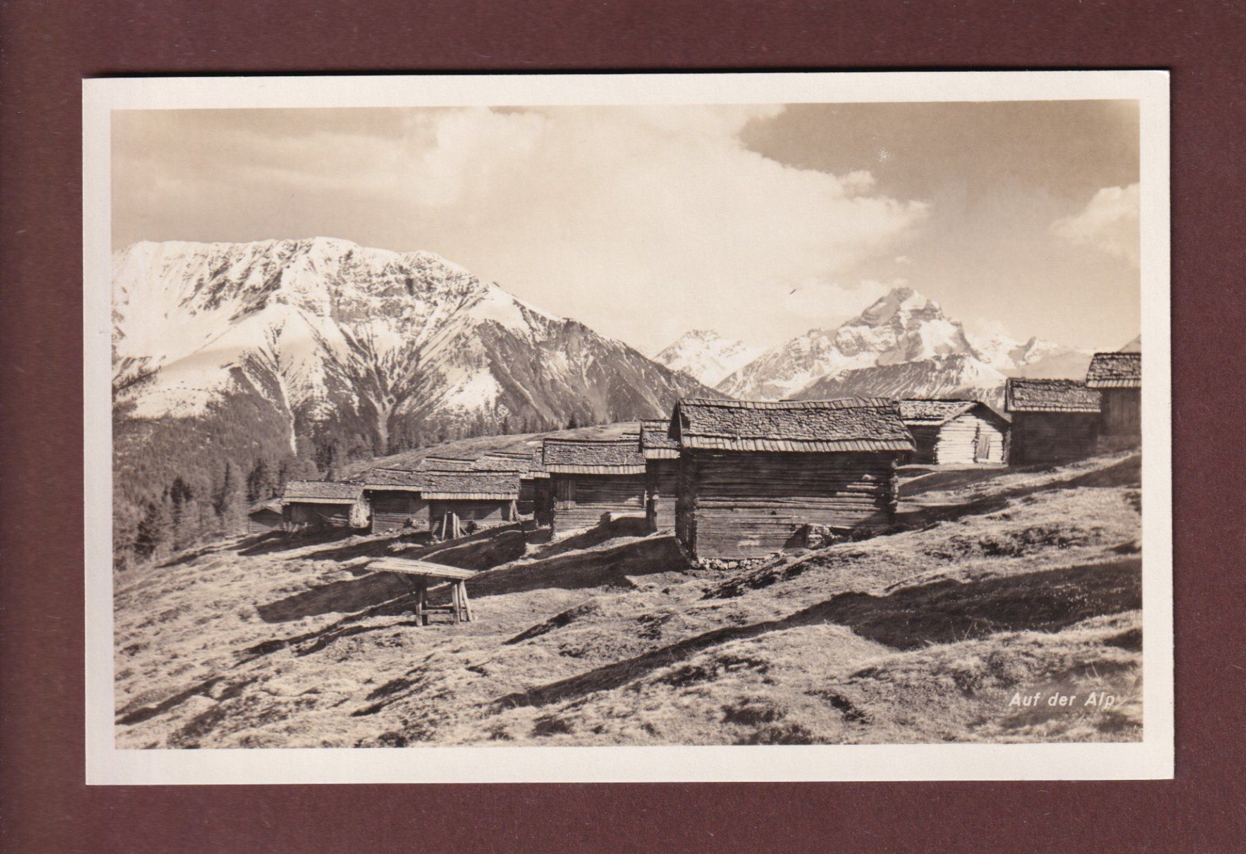 Cartoline postali: Davos - AUF DER ALP – Usato da Pully venduto da nicecards-shop