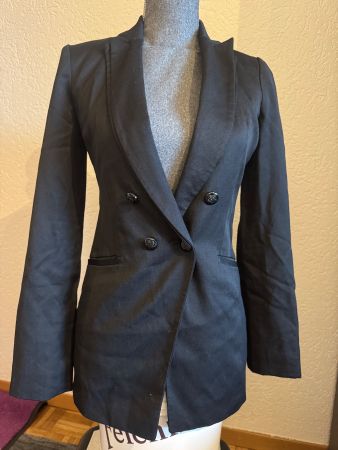 Koreanische Schicker schwarzer Jacke Blazer Grösse 34/XS