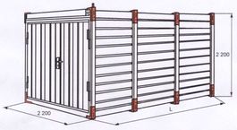 6m Lagercontainer Baucontainer Material