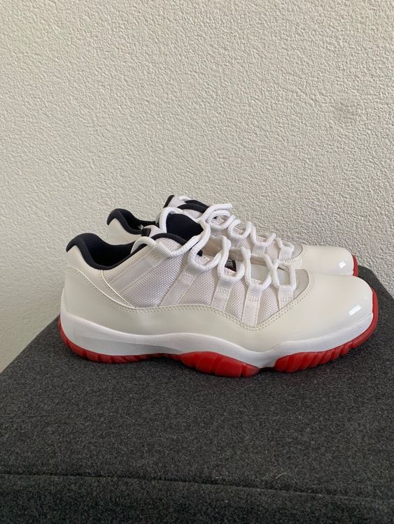 jordan 11 retro low white red