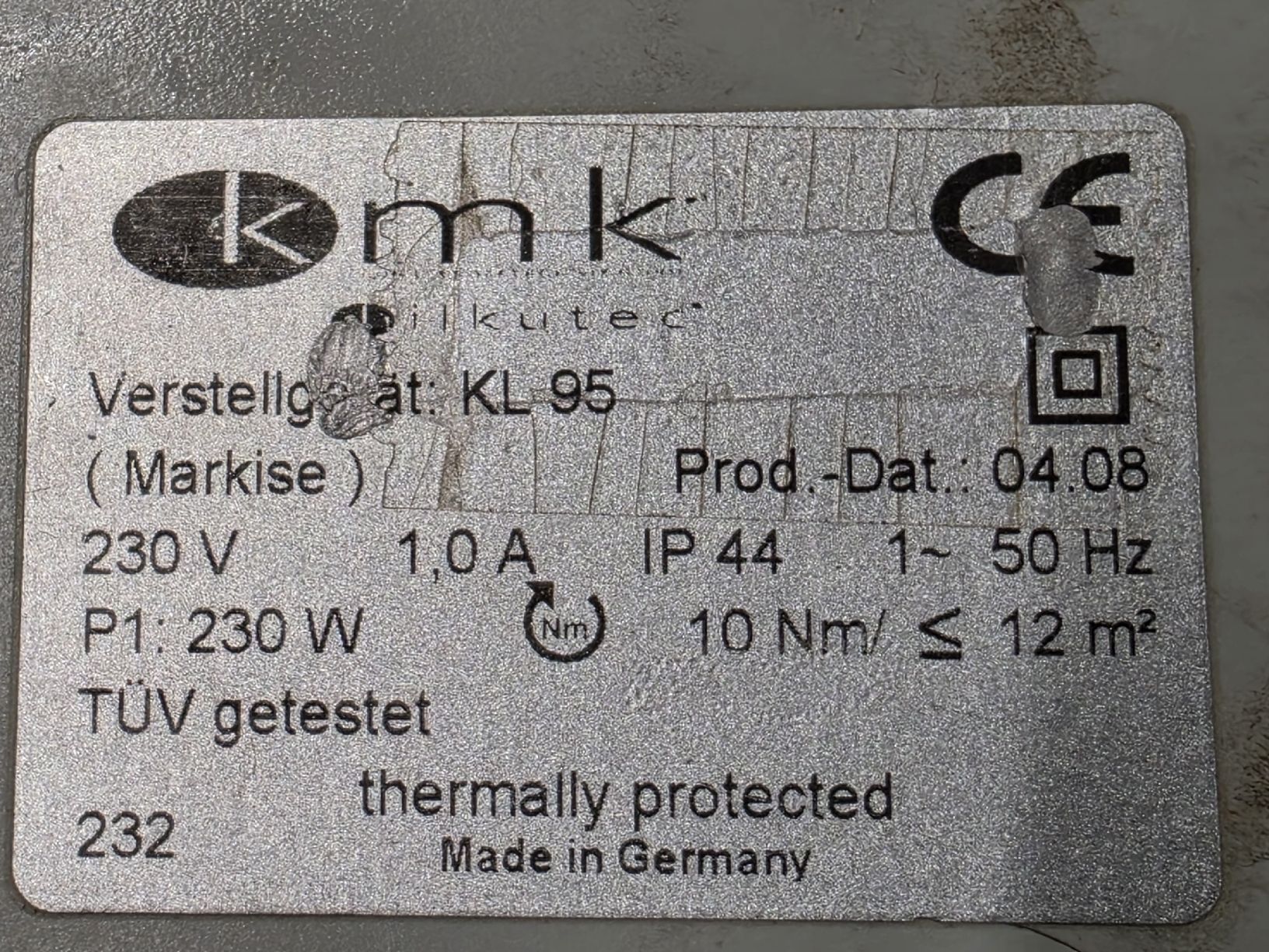 Tende da sole: Motor für Kurbelmarkise – Usato da Dussnang venduto da falgia 1