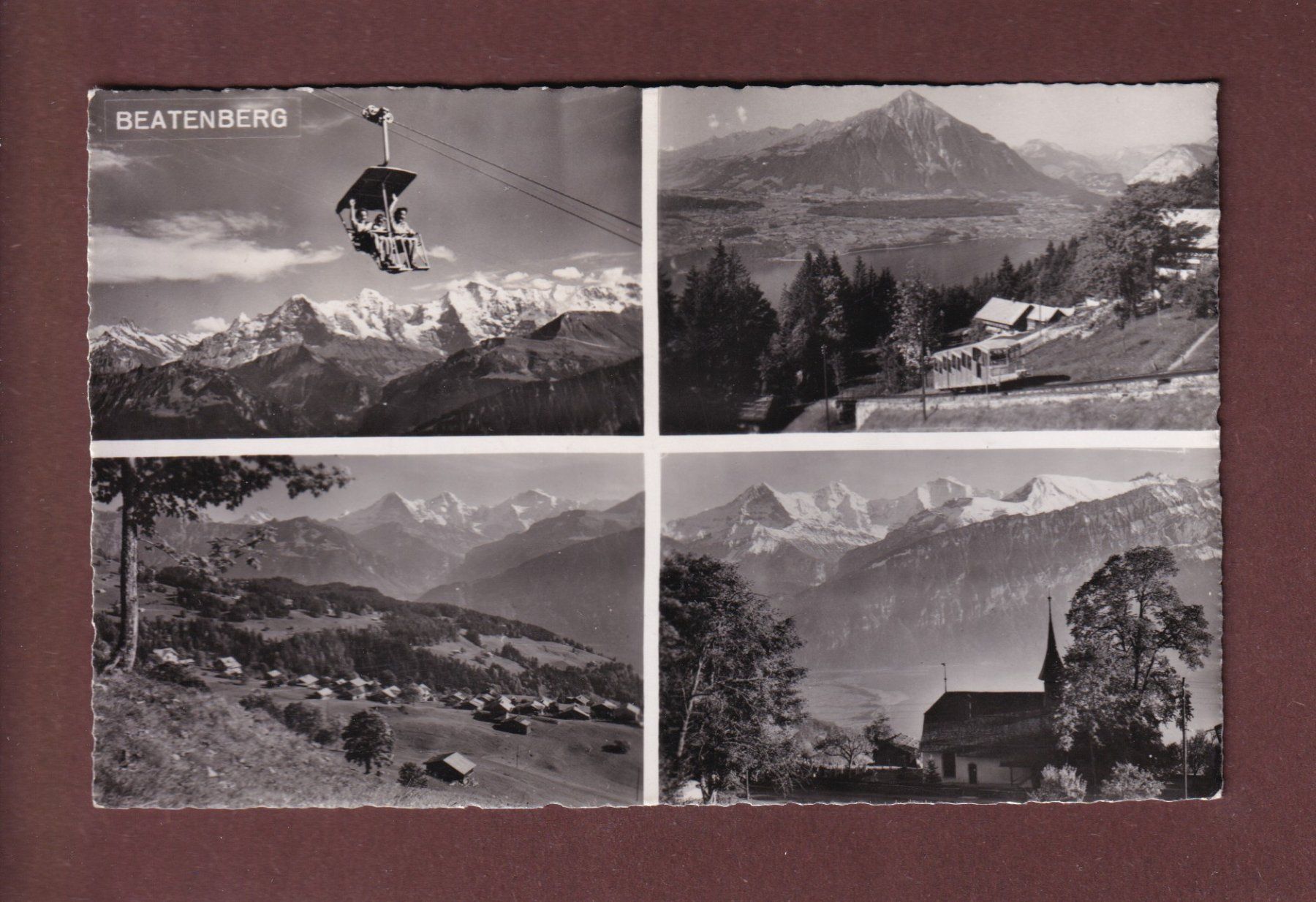 Cartes postales: BEATENBERG - 4 Bilder - 1957 – D'occasion à Pully par nicecards-shop