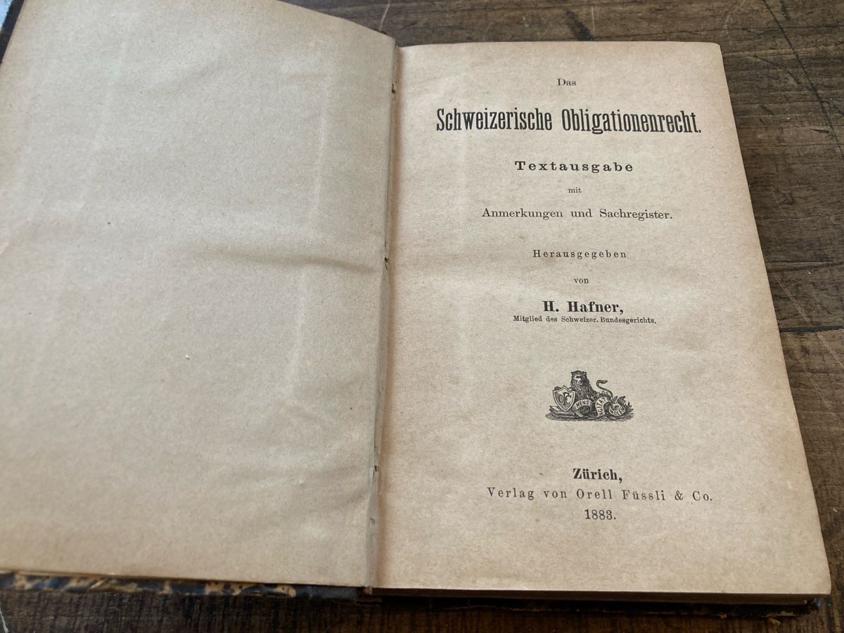 Libri: Obligationenrecht 1883  – Usato da Zürich venduto da Mueschelmau