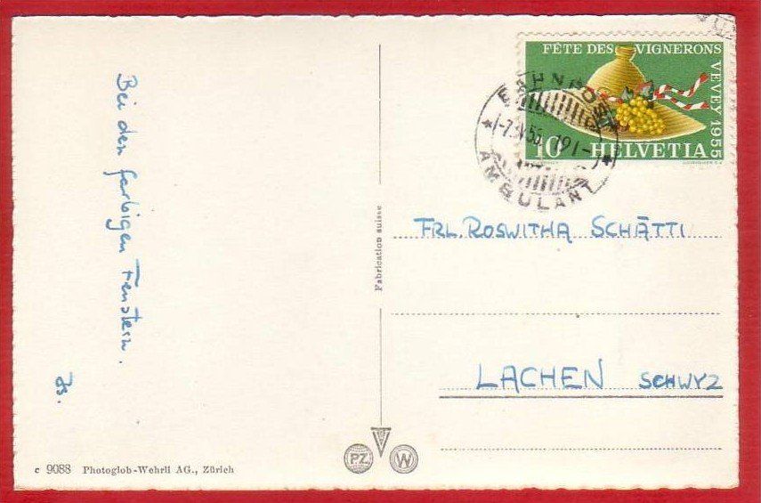Ansichtskarten: BRUGG, HOFSTATT – Gebraucht aus Grüningen von Kartenlaube 1