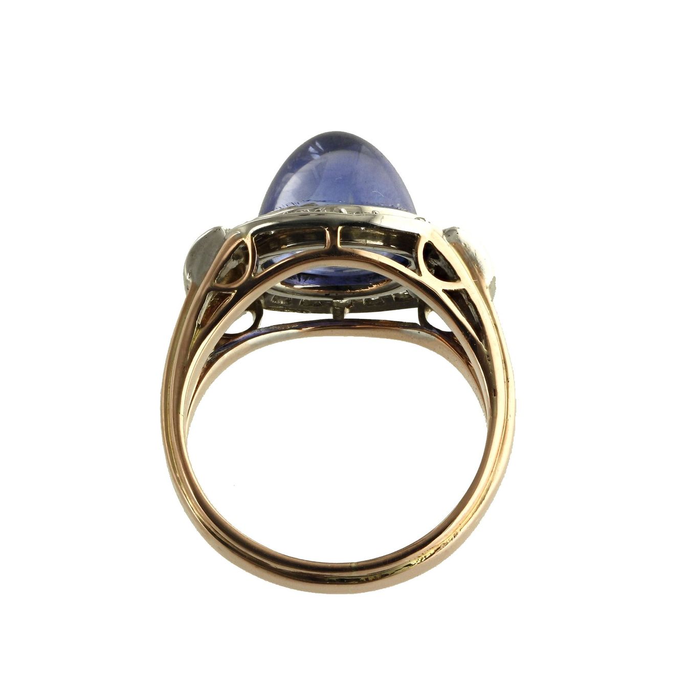 Anelli: Saphir Diamant Ring, 1950er Jahre – Usato da Zürich venduto da Vintage-Jewellery 4