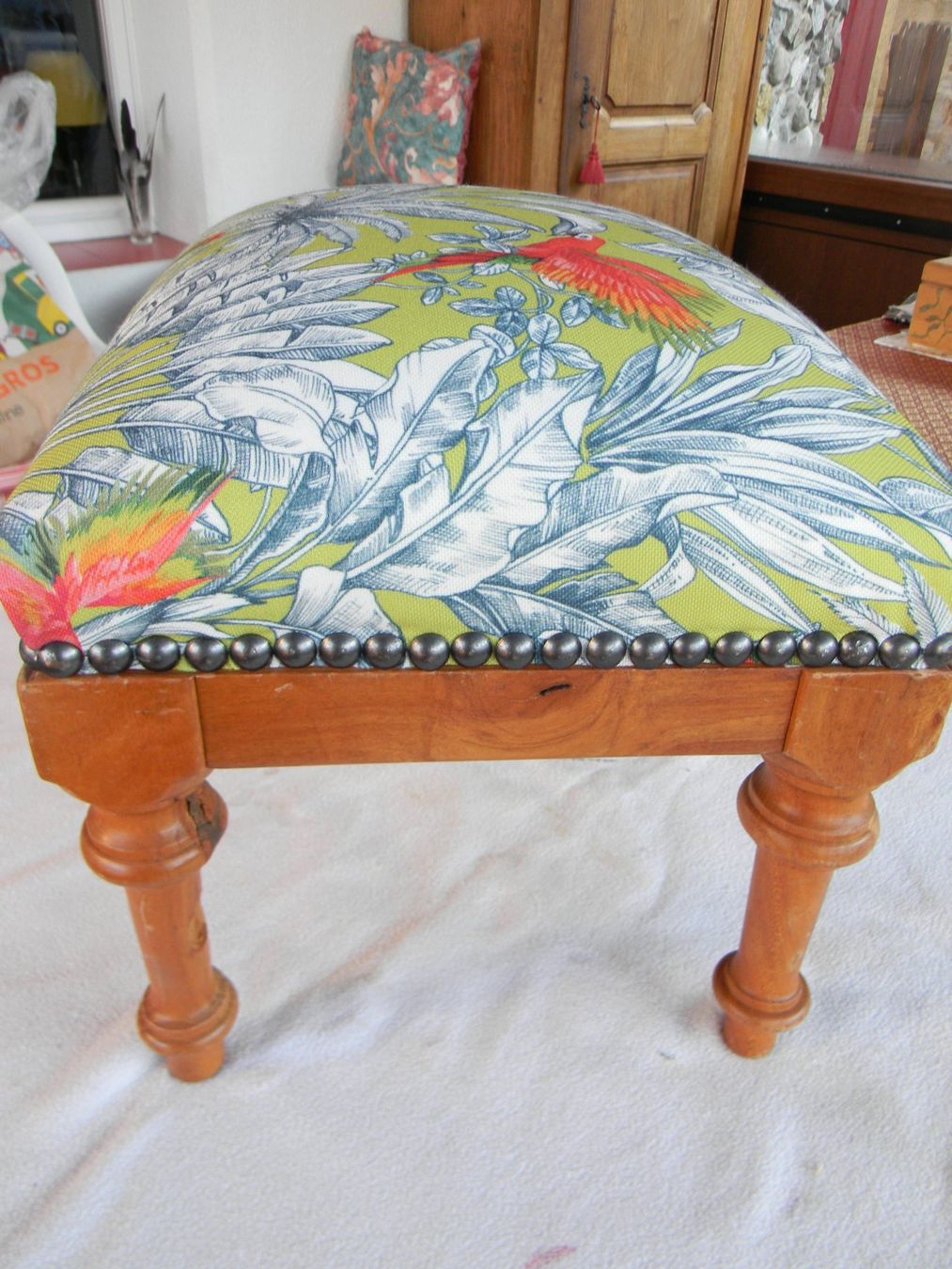 Hocker: ancien repose-pieds restauré – Neu (gemäss Beschreibung) aus Bournens von monique048 1