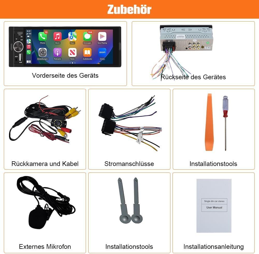 Radio: Junsun 1 DIN Autoradio CarPlay Android Auto – Nuovo e nell'imballaggio originale da Suhr venduto da SchnapperCH 8