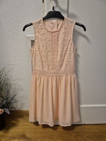 Mädchenkleid Chiffon aprikot Gr. 152 Neu!