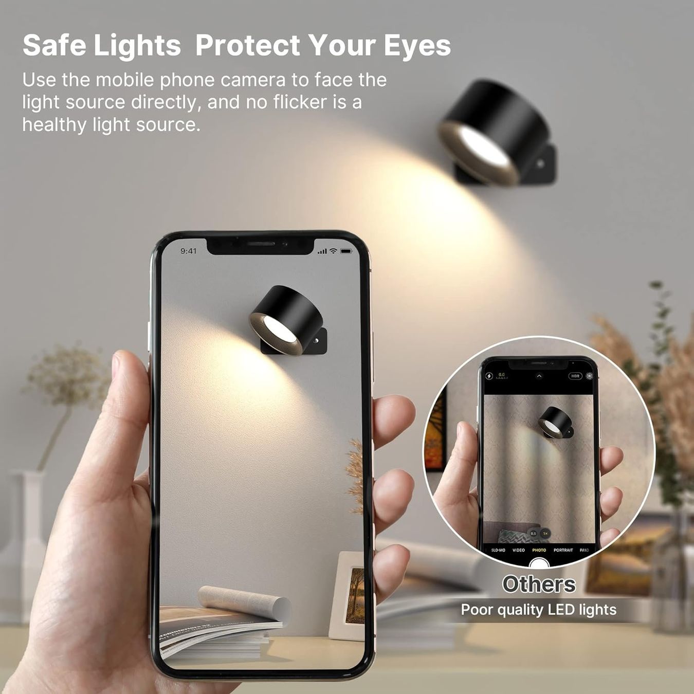 Lampade: 2 Stück Touch-Control LED Wandleuchte Innen – Nuovo e nell'imballaggio originale da Châtelaine venduto da topshop.switzerland 6