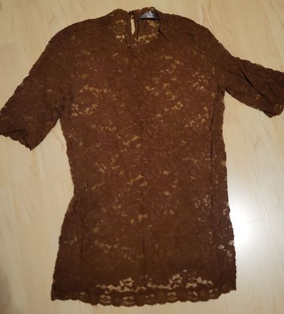 Elegantes Damen Hallhuber Spitzentop Grösse 38 Braun