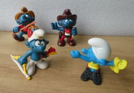 Schlumpf Peyo Schleich Cowboy Geigenspieler Bogenschütze