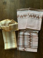 4 Geschirrtücher, Halbleinen, NEU