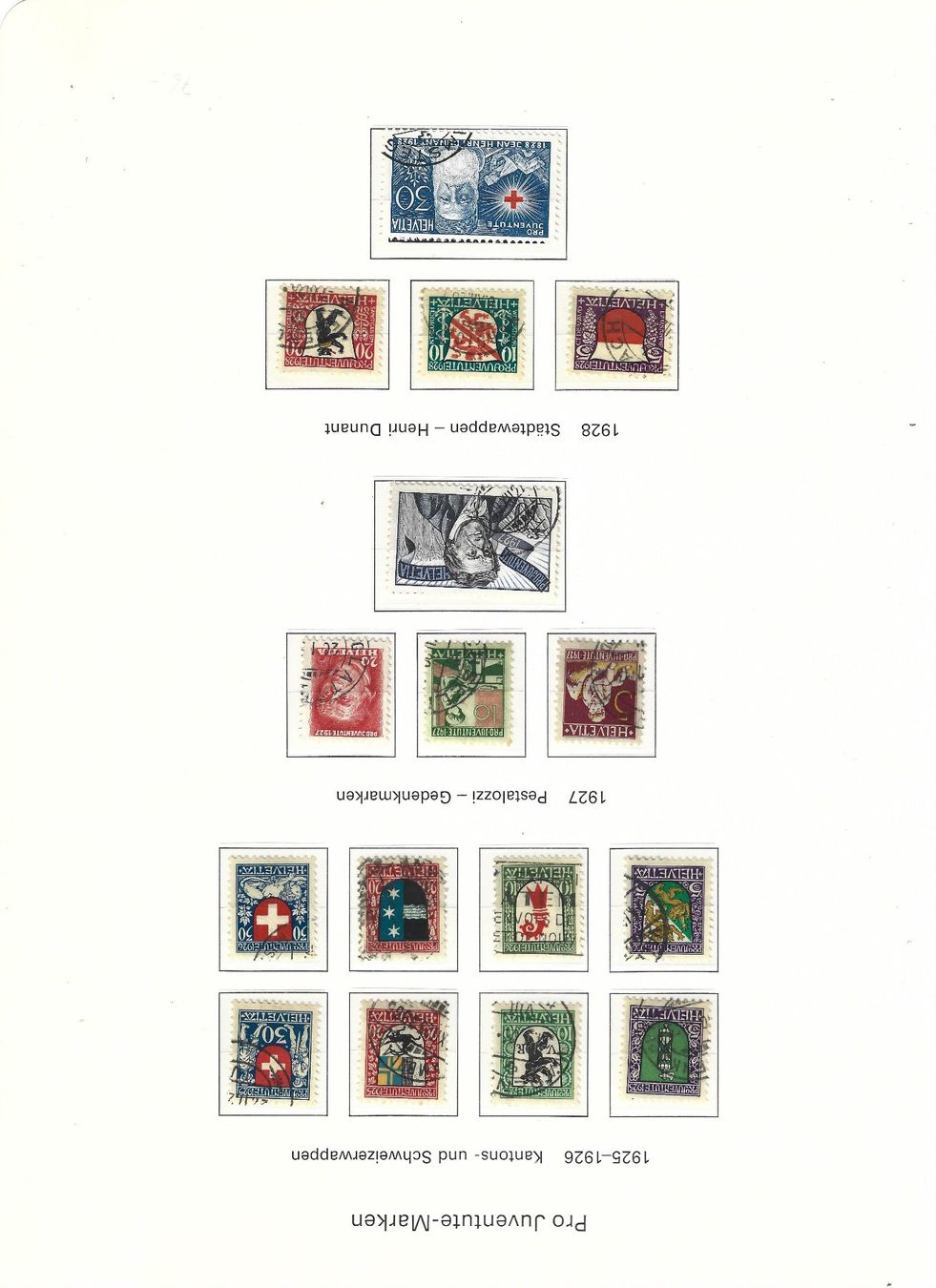 Alle Briefmarken: série pro juventute – Gebraucht aus Delemont von toutdubon11