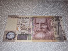 Billet commémoratif Leonardo da Vinci