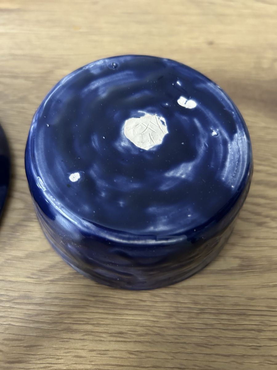 Teller: Unique Indigo Glazed Ceramic small Bowl Set - Modern Desig – Gebraucht aus Genève von Noemie.wrmsi 1
