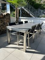 Gartentisch aus Edelstahl inkl. 6 Stühle