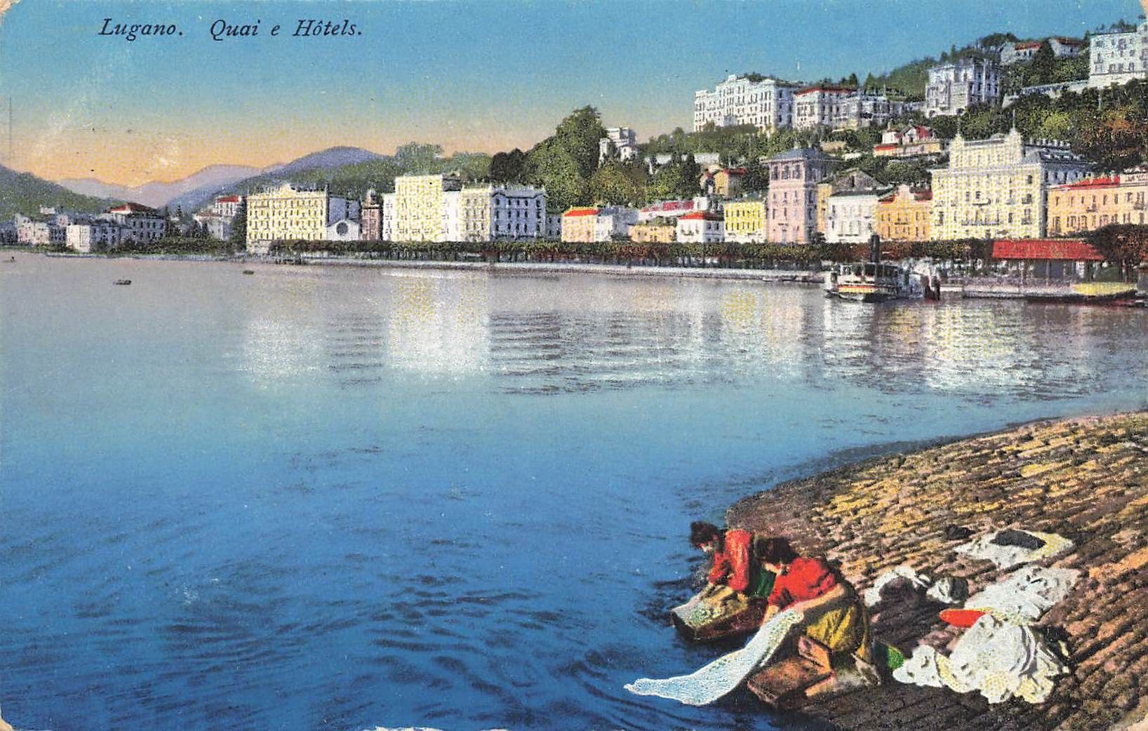 Cartoline postali: Lugano Lavandaie – Usato da Biasca venduto da Blenio71