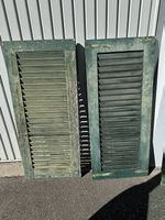 Vintage Fensterladen Türkis Farbe 