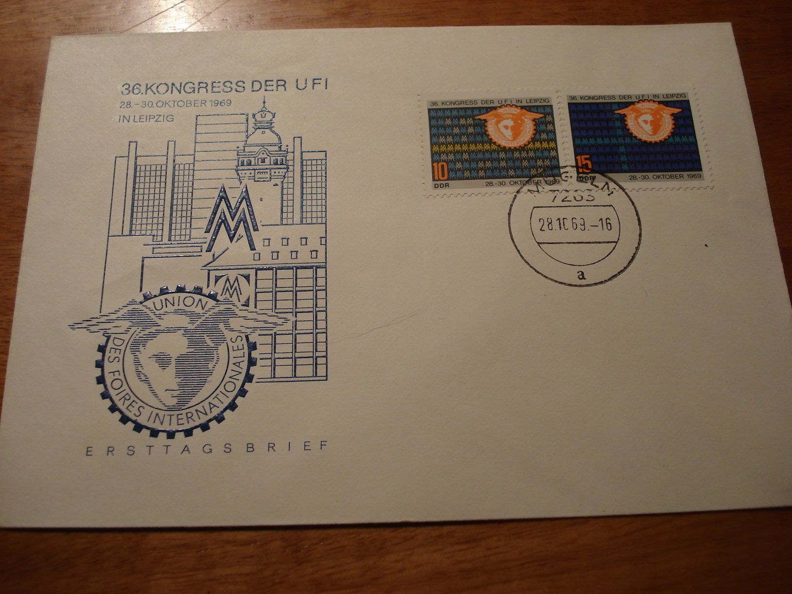 Alle Briefmarken: DDR FDC 1969, Union des Foire Internatinal, Leipzig – Gebraucht aus Niederwil AG von morostahu