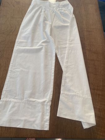 MOODY HOSE GR. XS/S ca.34/36 weiss breites gerades Bein