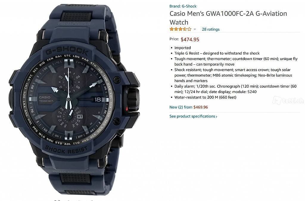 Casio Uhren: Luftfahrt Uhren Casio GW-A1000FC-2ADR – Gebraucht aus Zug von Andkur1971 3