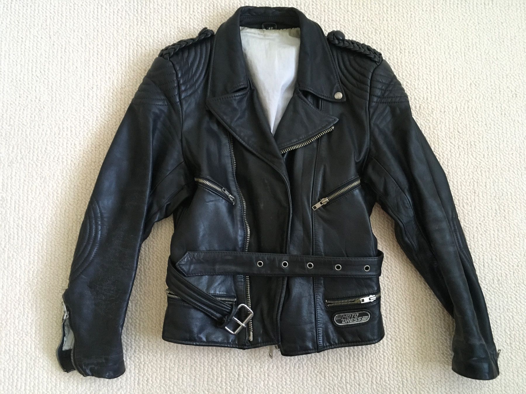 Giacche: Damen-Motorrad-Lederjacke schwarz, Grösse 46 – Usato da Rheinfelden venduto da Nerocorleone110