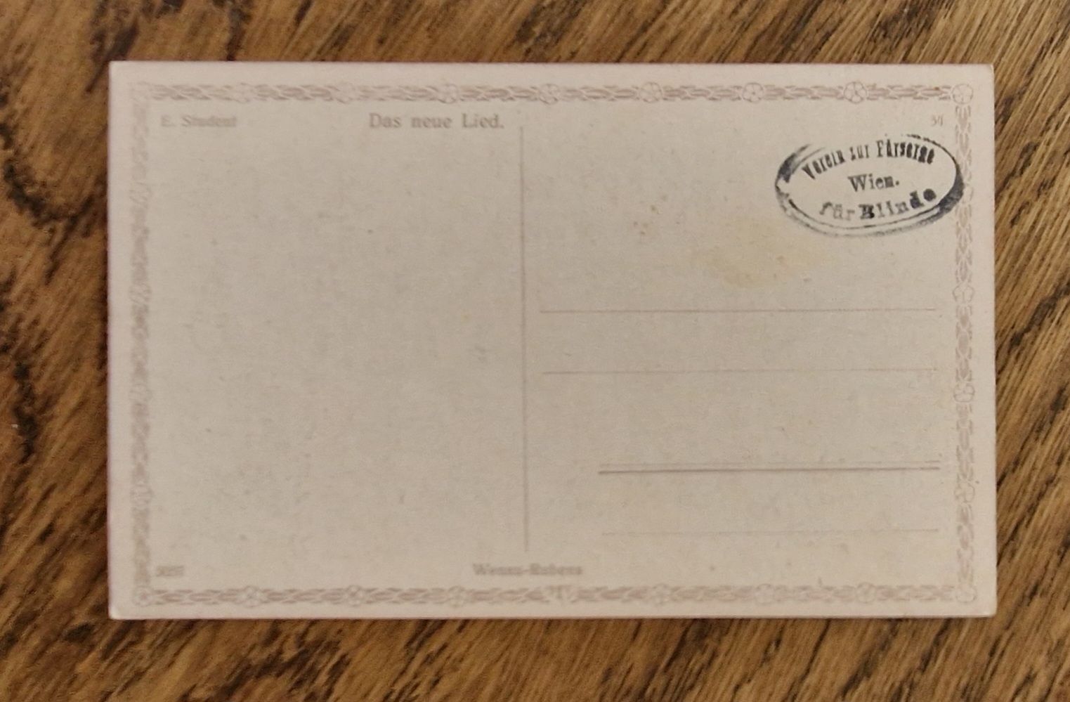 Cartoline postali: Romantik, Das neue Lied, Wien – Usato da Ebikon venduto da Donar50 1