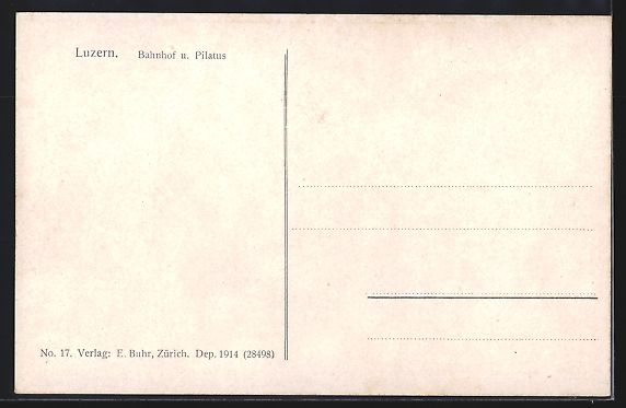 Cartoline postali: Luzern, Bahnhof und Pilatus mit Dampfer – Usato da Berlin venduto da bartko-reher 1