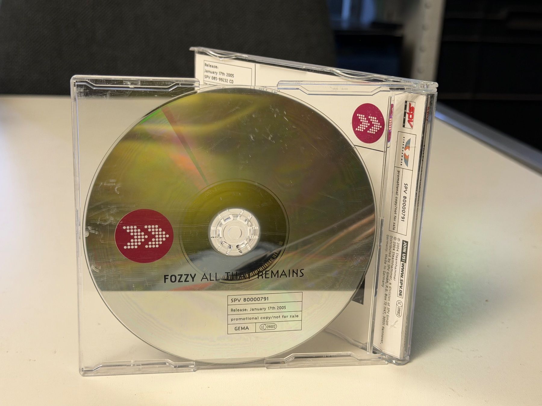 CD: Fozzy - All That Remains - Promo- SRA04A – Nuovo (secondo la descrizione) da Küsnacht ZH venduto da JazzRecords 1