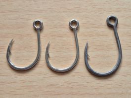 3x KUNSTKÖDER EINZELHAKEN SPOON-HAKEN  Größe 3/0 und 4/0